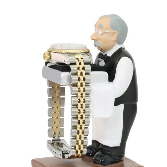 ROLEX DATEJUST CREAM TAPESTRY INDEX DIAL 18KY FLUTED JUBILEE TWOTONE WATCH 69173 - Picture 6 of 9